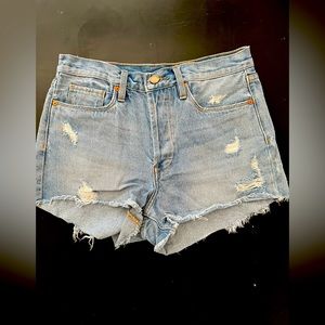 Blank NYC Nordstrom Blue Jean Distressed Cut Off Denim Shorts